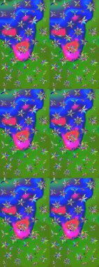 Çiçek kompozisyonu. Çiçek arkaplan. Raster deseni. - Çiçekler. Doğa. Küçük çiçekte güzel bir desen var. Çiçek kolajı.