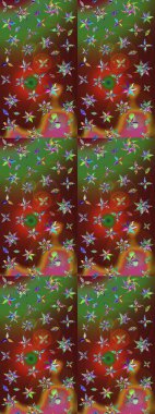 Şirin karalamalı çiçek desenli çizim. Eskiz tarzı renklerde. Raster illüstrasyonu. El yapımı çiçek ve bitki koleksiyonu. Raster illüstrasyonu.