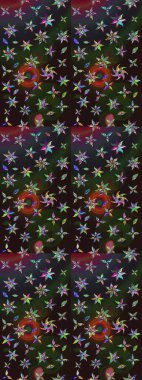 Raster illüstrasyonu. Suluboya stilinde renklerde. Küçük çiçekli bahar deseni çiz.