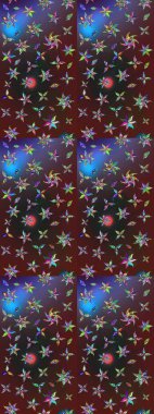 Çiçekli, yapraklı, çiçek desenli eskiz. El çizimi. Raster illüstrasyonu.