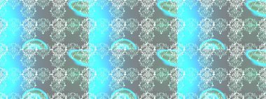 Raster illüstrasyonunda kusursuz çiçek deseni. Düz Çiçek Elementleri Tasarımı. Mavi, nötr ve gri renkte çiçekler. Renkli Yaz Temalı Kusursuz Arkaplan.