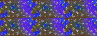 Raster illüstrasyonu. Mor ve mavi renklerde. Anti-stres için Raster soyut şablon sayfası.