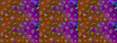 Raster illüstrasyonu. Anti-stres için soyut örnek sayfası. Kahverengi ve mor renklerde.