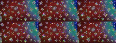 Güzel çiçek deseni. Düz Çiçek Elementleri Tasarımı. Renkli Bahar Teması eskiz kalıbı. Kahverengi ve mavi renkte çiçekler.