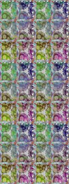 Raster illüstrasyonu. Tarafsız ve yeşil renklerde yaz çiçekleri. Küçük çiçekteki sevimli çiçek deseni. Raster deseni.