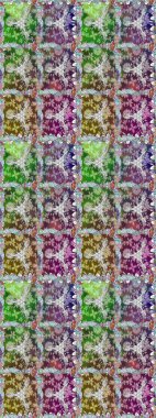 Düz Çiçek Elementleri Tasarımı. Raster illüstrasyonu. Çiçek deseni. Kusursuz Chichi kumaş deseni. Renkli Bahar Teması Kusursuz Arkaplan.