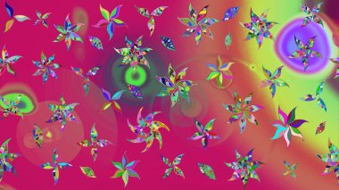 Güzel kumaş deseni. Renkli Yaz Temalı eskiz kalıbı. Yazdır. Raster çiçekli arka plan. Düz Çiçek Elementleri Tasarımı. Güzel çizim şekli..