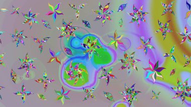 Raster illüstrasyonu. Gri ve nötr renklerde güzel bir tekstil. Suluboya çiçekli çiçek deseni.