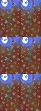 Çiçek arkaplanlı soyut zarafet eskiz deseni. Raster Güzel kumaş deseni.