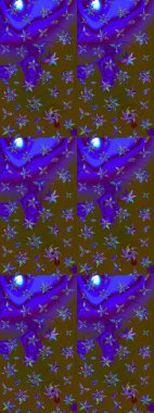 Kahverengi ve mor renkli şirin tekstil. Raster illüstrasyonu. Renkli çizim kalıbı. Çiçek duvar kâğıdı. Çiçek arka planı.