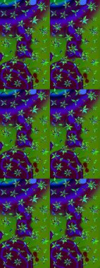 Küçük renkli çiçekler. Moda baskıları için zarif bir şablon. Motley illüstrasyonu. Robot resim. Çiçekli yaz çiçekleri. Küçük çiçekte şirin desenler.