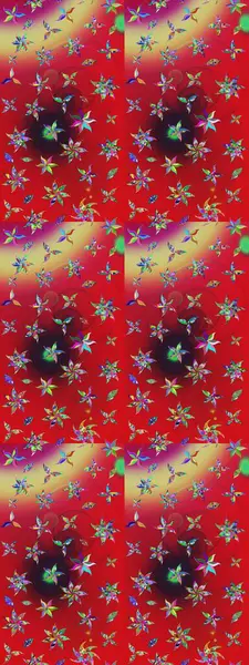 Kibar, bahar çiçekleri kırmızı ve nötr renklerde. Raster illüstrasyonu. Raster çiçek desenli ve çiçekli..