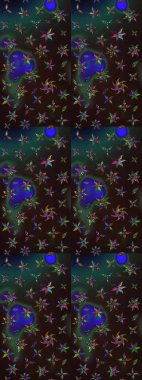 Organik elementler. Raster deseni. Suluboya etkisi. Botanik çizim deseni.