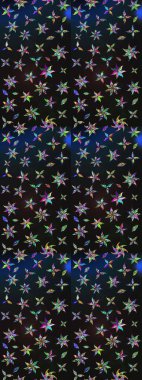 Raster illüstrasyonu. El çizimi. Çiçekli, yapraklı, çiçek desenli çizim..