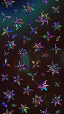 Vadinin çiçekleri gri ve kahverengi renklerde. Raster çiçek desenleri çiziyor..