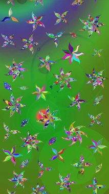 Küçük çiçekteki sevimli çiçek deseni. Renkli çiçekler.