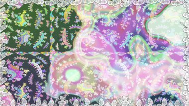 Bahar çiçekli, dikişsiz, sevimli çiçek deseni. Raster illüstrasyonu. Güzel kumaş deseni.