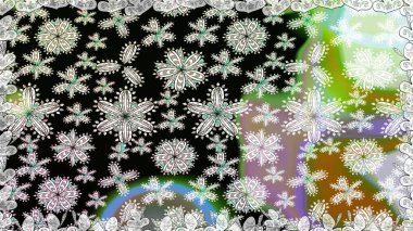 Çiçek ve yapraklı çiçek deseni. Raster illüstrasyonu. Küçük çiçekli şirin desen.