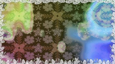 Raster illüstrasyonu. Mavi ve nötr kıvırcık çiçekler mavi ve nötr renklerde şekillenir. Klasik çiçek tasarım elementleri.