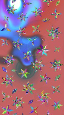 Raster deseni. Çiçekli çiçek deseni, suluboya. Küçük çiçekte güzel bir çiçek deseni..