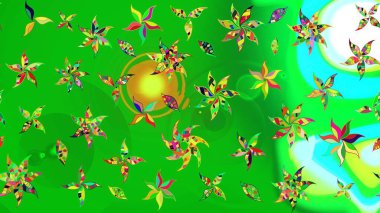 Raster. Zarif, parlak ve eskiz yeşil ve sarı çiçek desenli tasarım. Sabıka baskıları, bebek kıyafetleri, duvar kâğıtları, paket kutuları vb..