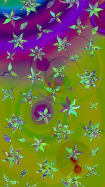 Çizim kalıbı. Organik motif arka planı. Ultraviyole kumaş deseni. Raster illüstrasyonu.