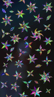 Tomurcukları çiçek olan sevimli bir çiçek deseni. Eski usul. Kumaş, tekstil, duvar kağıdı baskısı için. Eskiz geçmişi. Raster. Raster illüstrasyonu.