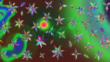 Raster illüstrasyonu. Küçük çaplı çiçeklerdeki basit şirin desenler. Tekstil veya kitap kapakları, imalat, duvar kağıtları, baskı, hediye paketi ve yapıştırma kitabı için çiçek eskiz geçmişi.