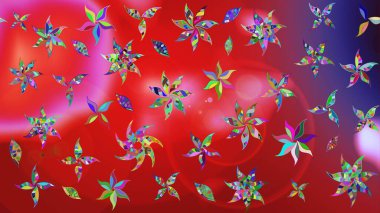 Küçük çiçekteki sevimli çiçek deseni. Raster illüstrasyonu. Modaya uygun kumaş deseni. Tony 'nin kumaş desenini çiz.