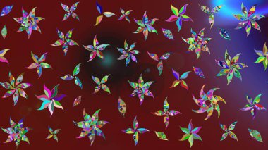 El çizimi. Çiçekler, dallar, bitkiler ve çiçekler. Raster illüstrasyonu. Güzel kumaş deseni.