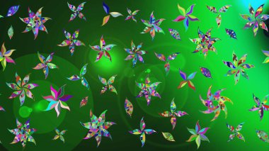 Küçük renkli çiçekler. Çiçekli bahar çiçekleri. Motley illüstrasyonu. Moda baskıları için zarif bir şablon. Küçük çiçekte şirin desenler.