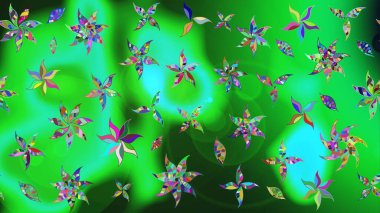 Düz Çiçek Elementleri Tasarımı. Raster Şirin kumaş deseni. Eskiz klasiği. Renkli Bahar Teması çizim şablonu.