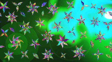 Nazikçe, güzel çiçek arkaplanı. Renkli çiçekler. Raster çiçek desenli ve çiçekli..