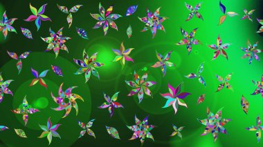 Renkli tekstil tarzında. Raster illüstrasyonu. Suluboya çiçekli çiçek deseni.