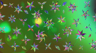 Vadinin renkleri. Raster çiçek desenleri çiziyor..