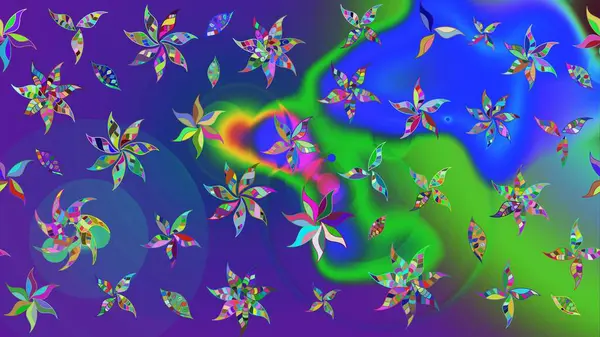 Çiçekli el çizimi çizimi deseni. Modern gösterişli mavi ve menekşe arkaplan duvar kâğıdı resimleme klasik çizgili iz sürme desenli çiçekler, çiçekli süsler.