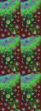 Raster. Sabıka fotoğraflarında, bebek kıyafetlerinde, duvar kâğıtlarında, paket kutularında falan kullanılabilir. Zarif, parlak ve eskiz yeşil ve kahverengi desenli.