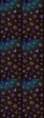 Gri ve kahverengi renkli çiçekler. Raster illüstrasyonunda çiçek deseni çizimi.