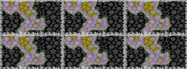 Şık bir grafik desen. Çiçek deseni. Kusursuz raster arka plan. Duvar kâğıdı barok, İspanyol kumaşı. Kahverengi ve bej renklerdeki altın elementler.