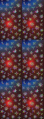 Çiçekli bahar çiçekleri. Motley illüstrasyonu. Moda baskıları için zarif bir şablon. Robot resim. Küçük çiçekte güzel bir desen. Küçük renkli çiçekler..