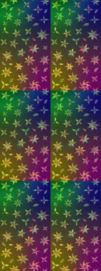 Raster deseni. Nazikçe, rengarenk bahar çiçekleri. Raster illüstrasyonu. Patlayan çiçekler soyut yerleştirilmiş.