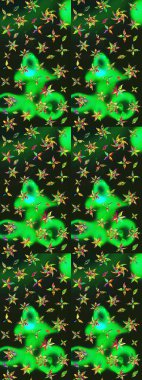 Bahar çiçekleriyle güzel bir çiçek deseni çizmişsin. Raster illüstrasyonu. Güzel kumaş deseni.