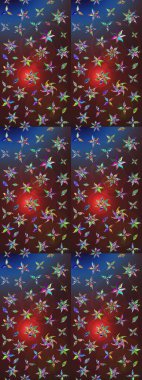 Çiçekli bahar çiçekleri. Motley illüstrasyonu. Moda baskıları için zarif bir şablon. Robot resim. Küçük çiçekte güzel bir desen. Küçük renkli çiçekler..