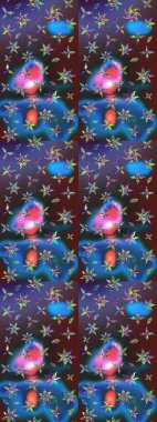 Gömlek, arka plan modelini çiz. Renkli çiçekler. Tropik çiçekler.