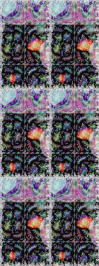 Renkli Bahar Temalı Kusursuz Arkaplan. Çiçekli, kusursuz bir arkaplan. Düz Çiçek Elementleri Tasarımı. Çocuk stili.