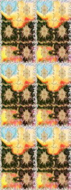 Şık bir grafik desen. Kahverengi ve bej renklerde altın elementler. Kusursuz raster arka plan. Duvar kâğıdı barok, İspanyol kumaşı. Çiçek deseni.