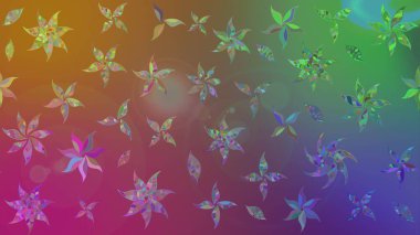 Raster geleneksel halk çiçekleri kahverengi ve mor renkli tekstil tasarımları için. Üzerinde gelincikler ve vadi zambakları olan renkli çiçek desenli nakış..