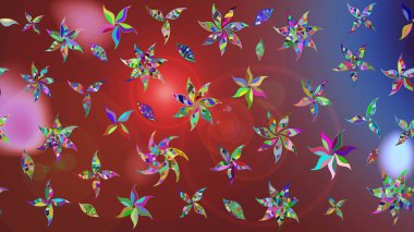 Raster - stok. Kahverengi ve kırmızı çiçekli eskiz deseni, suluboya çiçek deseni, sevimli çiçek, duvar kağıdı, kart veya kumaş için fayanslı.