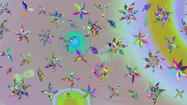 Raster illüstrasyonu. Güzel kumaş deseni. Bahar çiçekli güzel bir çiçek deseni..