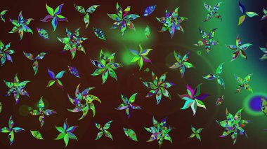 Parlak renkli çiçekleri olan ve kahverengi ve yeşil renkli yaprakları olan harika bir çiçek deseni. Halk tarzı. Moda baskıları için zarif bir şablon. Modern çiçek arkaplanı.